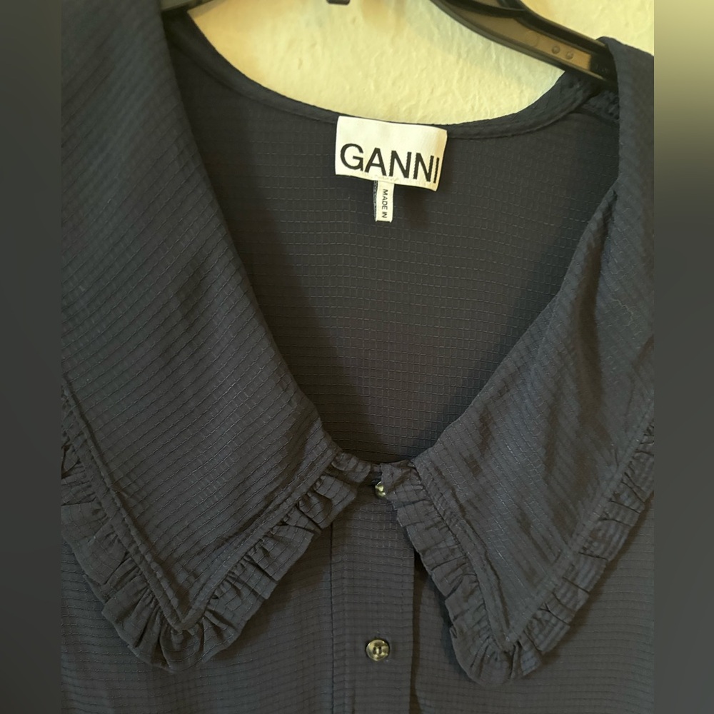 Navy Ripstop Midi Dress - Picture 4 of 5